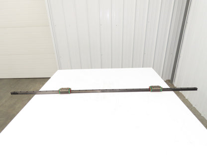 Hiwin HGH25 Linear Bearing 2-Block Guide Rail 25mm x 1670mm 65-3/4"L