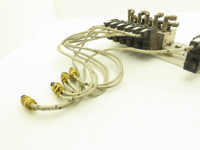 Vektor AG VP8100196 12-Station Manifold 24V Herion Pneumatic Solenoid Valves