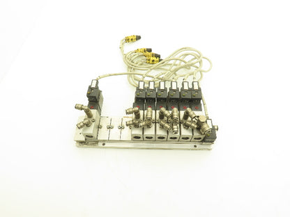 Vektor AG VP8100196 12-Station Manifold 24V Herion Pneumatic Solenoid Valves