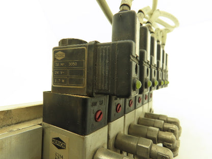 Vektor AG VP8100196 12-Station Manifold 24V Herion Pneumatic Solenoid Valves
