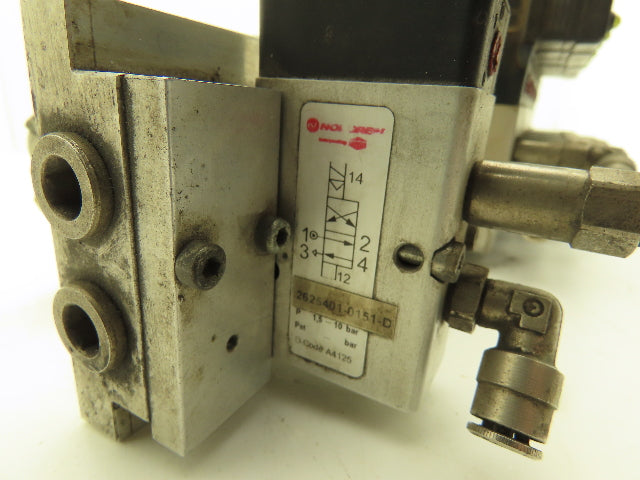 Vektor AG VP8100196 12-Station Manifold 24V Herion Pneumatic Solenoid Valves