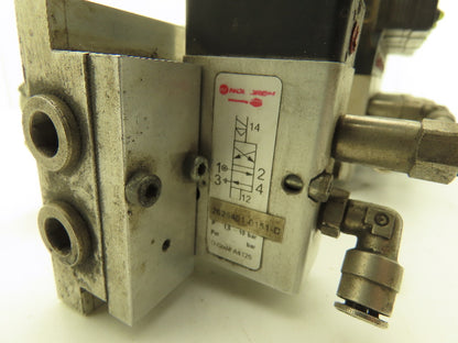 Vektor AG VP8100196 12-Station Manifold 24V Herion Pneumatic Solenoid Valves