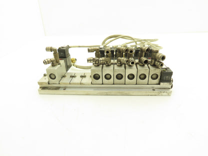 Vektor AG VP8100196 12-Station Manifold 24V Herion Pneumatic Solenoid Valves