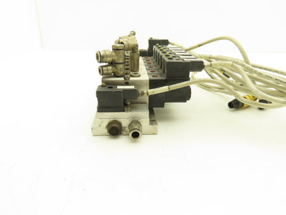 Vektor AG VP8100196 12-Station Manifold 24V Herion Pneumatic Solenoid Valves