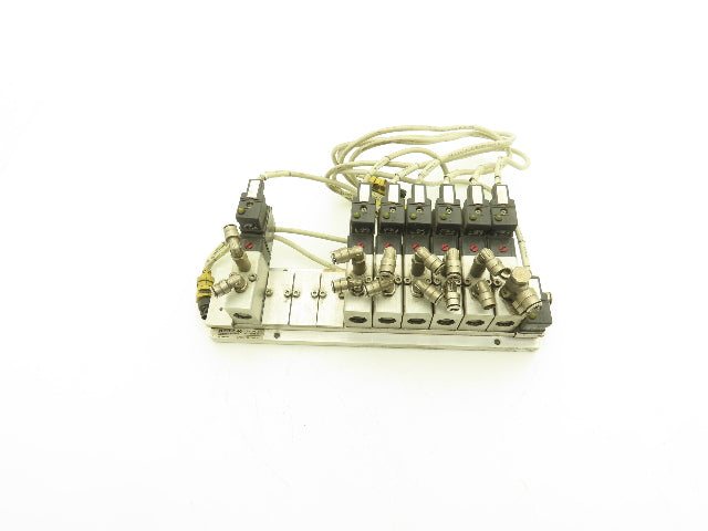 Vektor AG VP8100196 12-Station Manifold 24V Herion Pneumatic Solenoid Valves
