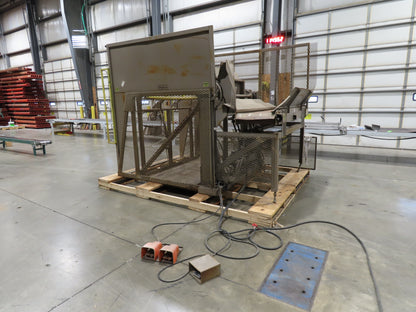 Allegheny Hydraulic Tote Tipper Paper Shredder Hopper Dump Feed Conveyor 460V