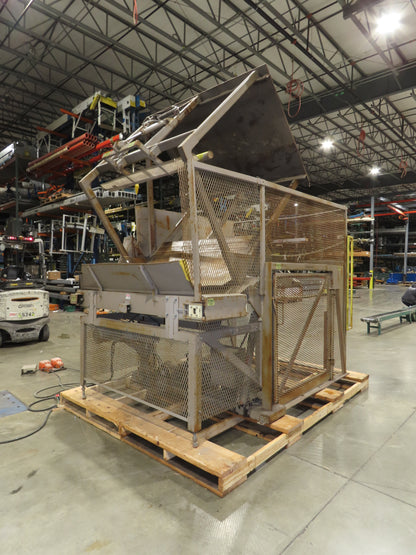 Allegheny Hydraulic Tote Tipper Paper Shredder Hopper Dump Feed Conveyor 460V