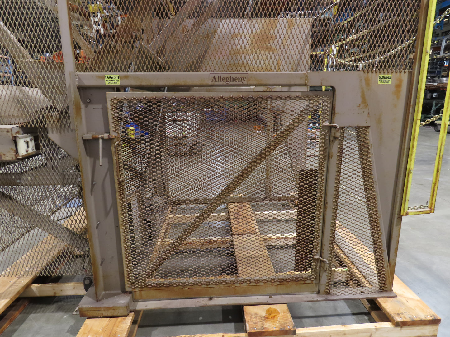 Allegheny Hydraulic Tote Tipper Paper Shredder Hopper Dump Feed Conveyor 460V