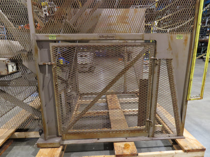 Allegheny Hydraulic Tote Tipper Paper Shredder Hopper Dump Feed Conveyor 460V