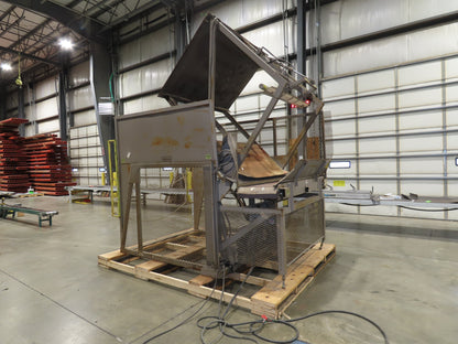 Allegheny Hydraulic Tote Tipper Paper Shredder Hopper Dump Feed Conveyor 460V