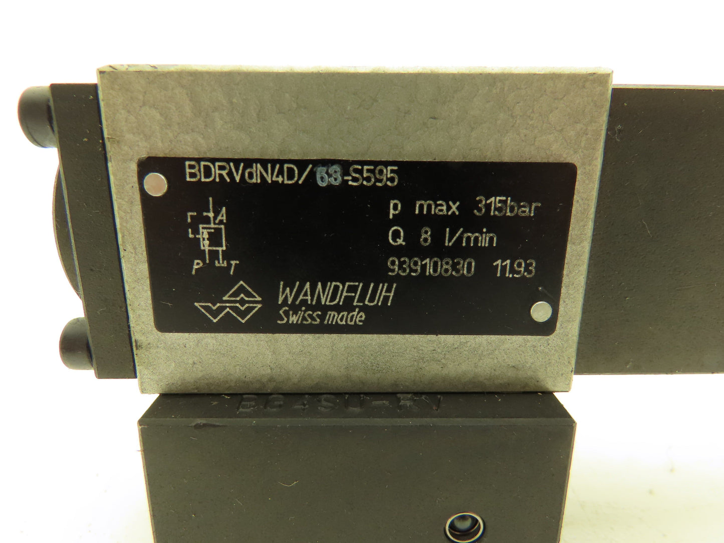 Wandfluh BDRVdN4D/63-S595 Manual Pressure Relief Valve 315bar Hydraulic