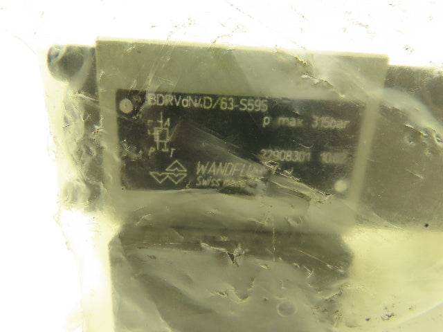 Wandfluh BDRVdN4D/63-S595 Manual Pressure Relief Valve 315bar Hydraulic