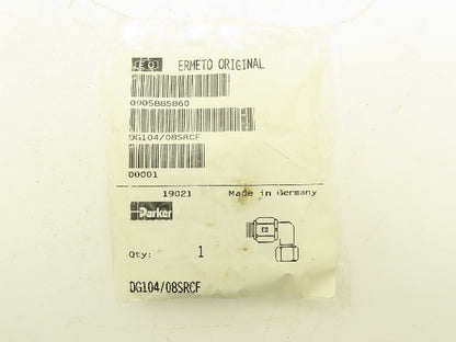 Parker DG104/08SRCF Plumbing Elbow Ball Bearing Rotary Metric Bite Type Fitting