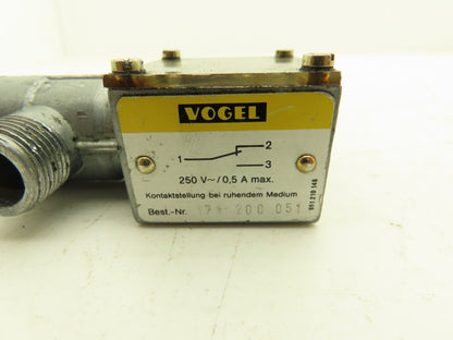 Vogel 171 200 051 Hydraulic Oil Flow Monitor Sensor 250VAC