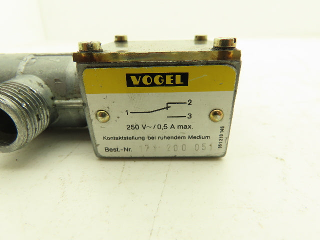 Vogel 171 200 051 Hydraulic Oil Flow Monitor Sensor 250VAC