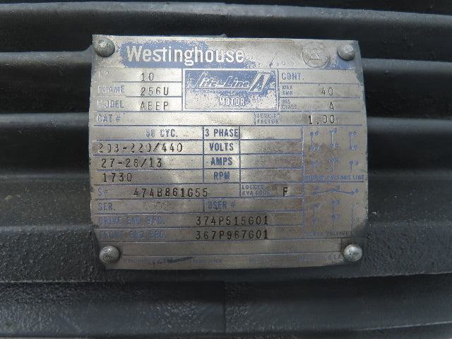 Westinghouse ABEP AC Motor 10Hp 1730rpm 208-230/460V 3ph 256U TEFC
