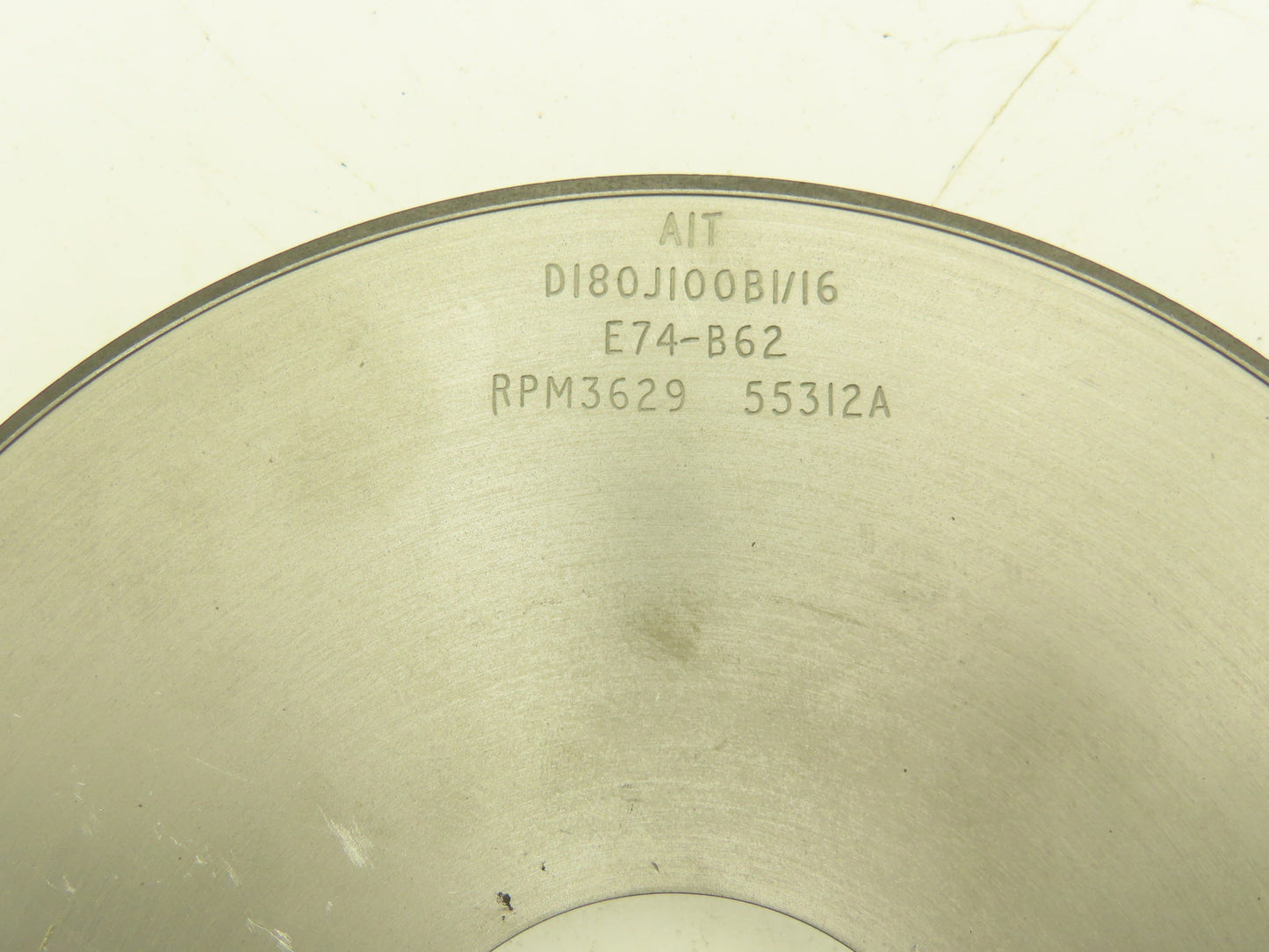 AIT D180J100B1/16 Diamond Grinding Wheel 10"x 3"x 1/2" Face