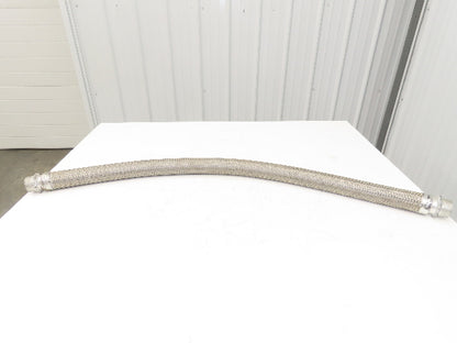 2" OD Stainless Steel Flexible Braided Hose 48" Pipe Union
