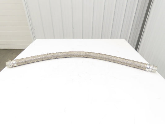 2" OD Stainless Steel Flexible Braided Hose 48" Pipe Union