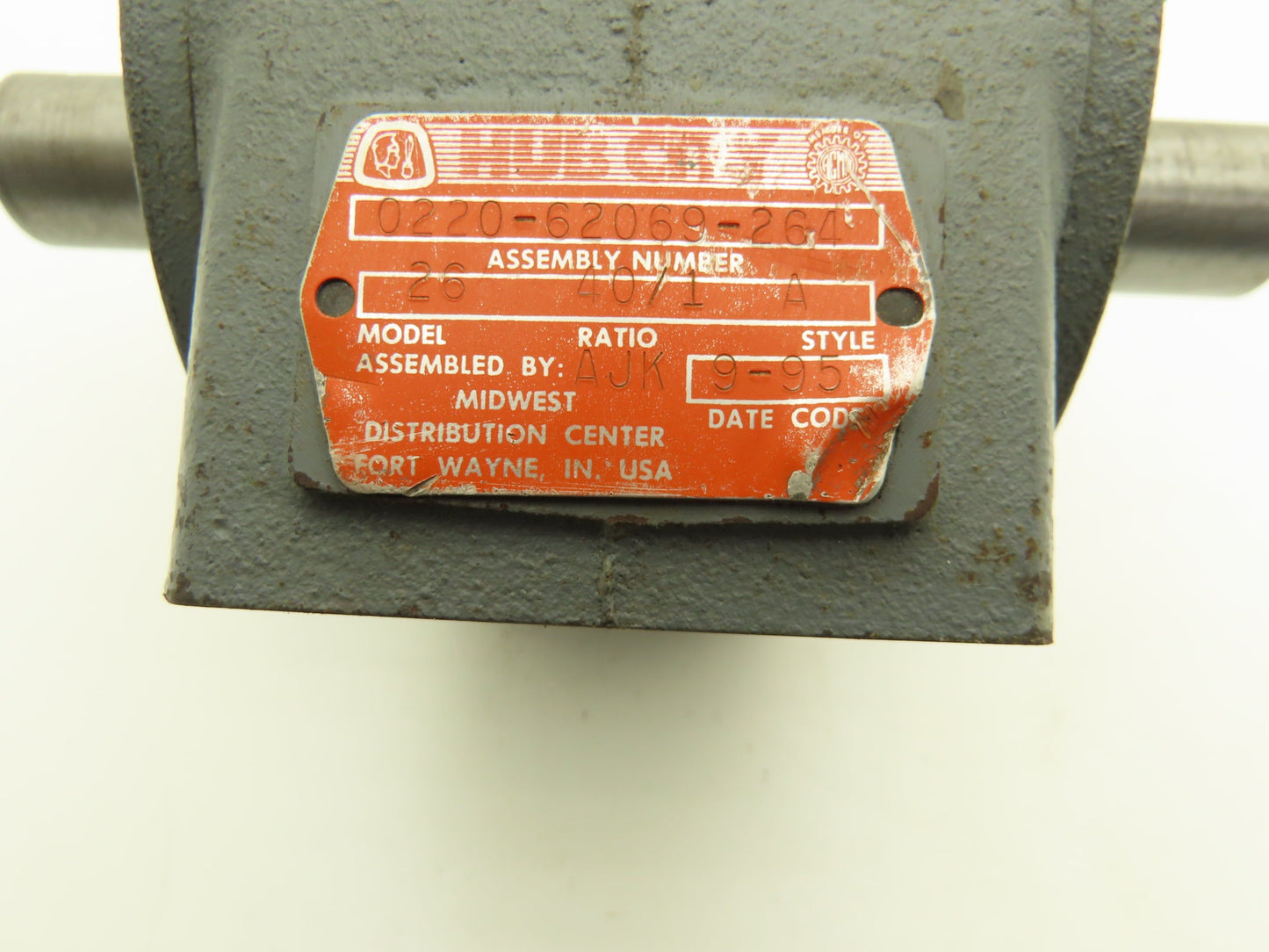 Hub City 0220-62069-264 Worm Gearbox 40:1 Reducer 44rpm 143TC Dual Output