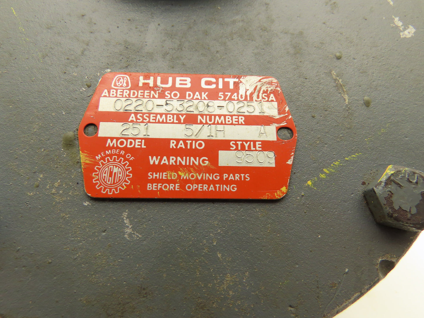 Hub City 251 Helical Ratio Multiplier 5:1 Parallel Reducer Gearbox 145T