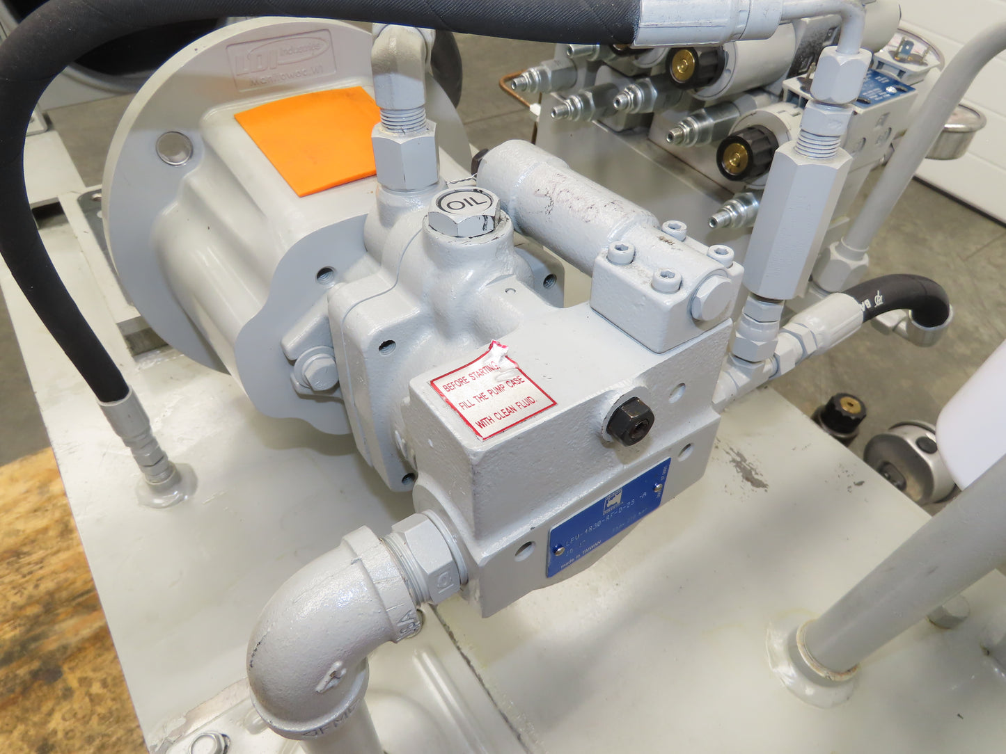 Tec-Hackett F-3096-B Hydraulic Power Unit 20 Gal 4GPM 3000PSI Continental Valves