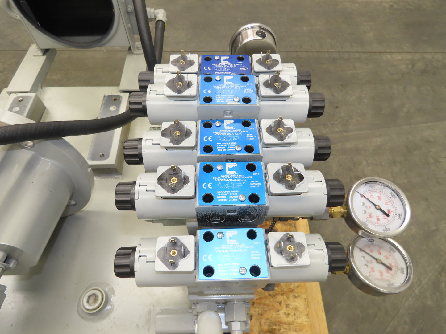 Tec-Hackett F-3096-B Hydraulic Power Unit 20 Gal 4GPM 3000PSI Continental Valves