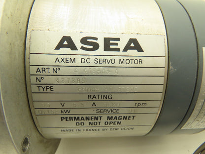 Asea F9M4H FD 57299 AXEM DC Servo Motor 35vdc 3000rpm .168kW / .225Hp