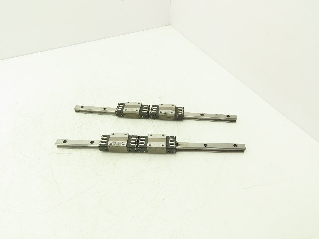 THK HSR15 Linear Bearing 2-Block Guide Rail 15mm x 400mm 15-3/4" Lot of 2