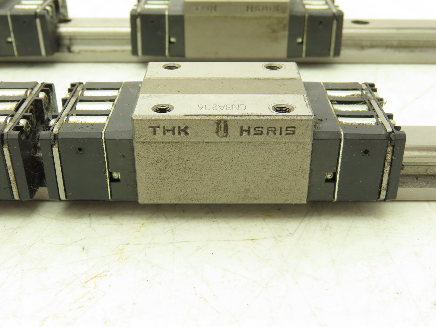 THK HSR15 Linear Bearing 2-Block Guide Rail 15mm x 400mm 15-3/4" Lot of 2