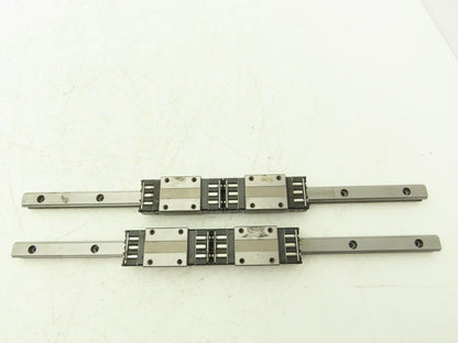 THK HSR15 Linear Bearing 2-Block Guide Rail 15mm x 400mm 15-3/4" Lot of 2