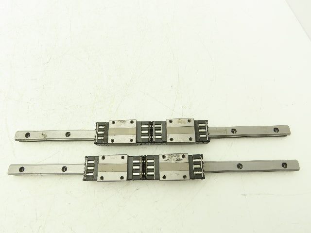 THK HSR15 Linear Bearing 2-Block Guide Rail 15mm x 400mm 15-3/4" Lot of 2