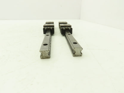 THK HSR15 Linear Bearing 2-Block Guide Rail 15mm x 400mm 15-3/4" Lot of 2