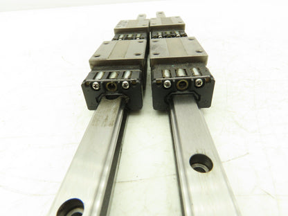 THK HSR15 Linear Bearing 2-Block Guide Rail 15mm x 400mm 15-3/4" Lot of 2