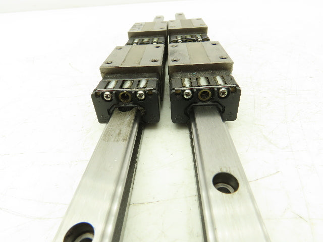 THK HSR15 Linear Bearing 2-Block Guide Rail 15mm x 400mm 15-3/4" Lot of 2