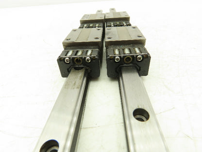THK HSR15 Linear Bearing 2-Block Guide Rail 15mm x 400mm 15-3/4" Lot of 2