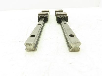 THK HSR15 Linear Bearing 2-Block Guide Rail 15mm x 400mm 15-3/4" Lot of 2