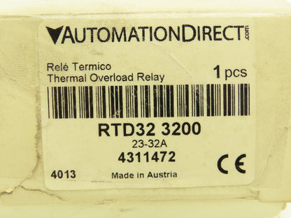 Automation Direct RTD32 3200 Thermal Overload Relay 23-32A 600VAC Lot of 3