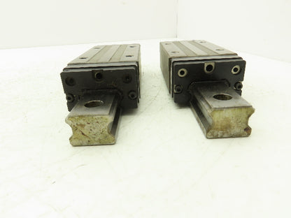 THK SHS35 Linear Bearing 1-Block Guide Rail 35mm x 280mm 11" Lot of 2