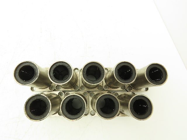 ASK 20 Linear Ball Bushing Bearing 4-Bolt Flange 20mm Rod Lot of 9