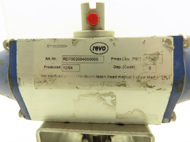 Revo RD7002004000000 Quarter Turn Actuator with 3/4" Butt Weld ball valve