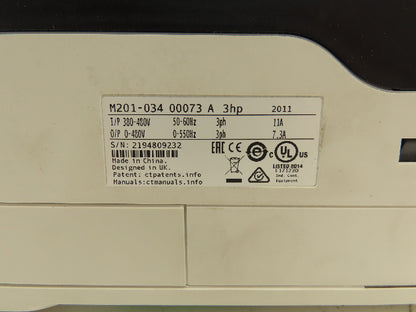Nidec Control Techniques M201-034 00073 Servo Inverter Drive 480V 550Hz 3PH 11A