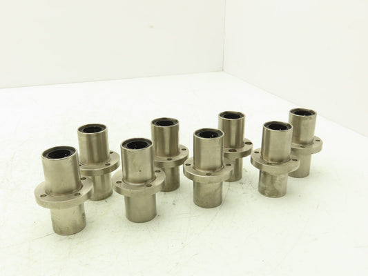 ASK 20 Linear Ball Bushing Bearing 4-Bolt Flange 20mm Rod Lot of 8