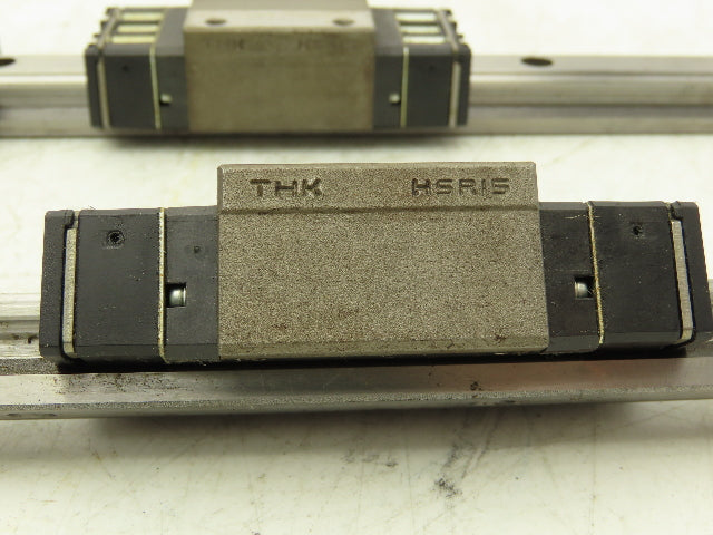 THK HSR15 Linear Bearing 2-Block Guide Rail 15mm x 400mm 15-3/4" Lot of 2