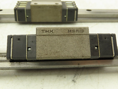 THK HSR15 Linear Bearing 2-Block Guide Rail 15mm x 400mm 15-3/4" Lot of 2