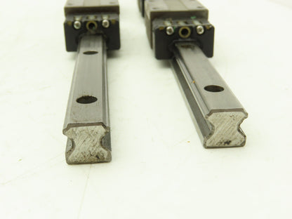 THK HSR15 Linear Bearing 2-Block Guide Rail 15mm x 400mm 15-3/4" Lot of 2