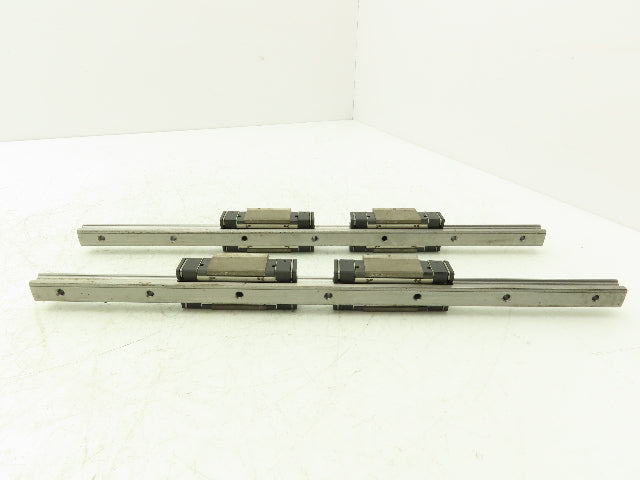 THK HSR15 Linear Bearing 2-Block Guide Rail 15mm x 400mm 15-3/4" Lot of 2