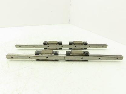 THK HSR15 Linear Bearing 2-Block Guide Rail 15mm x 400mm 15-3/4" Lot of 2