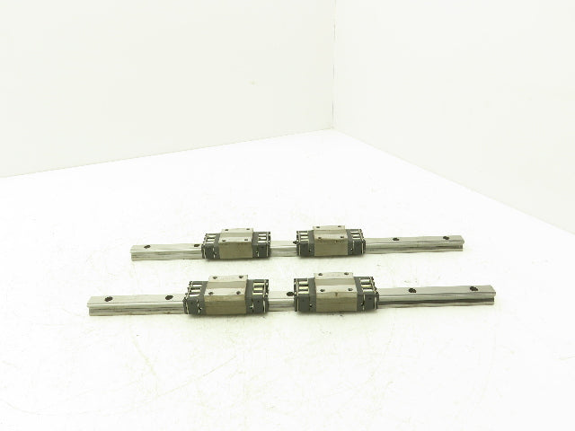 THK HSR15 Linear Bearing 2-Block Guide Rail 15mm x 400mm 15-3/4" Lot of 2
