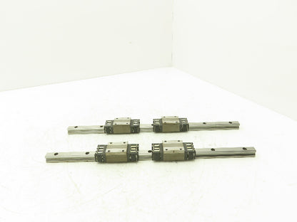 THK HSR15 Linear Bearing 2-Block Guide Rail 15mm x 400mm 15-3/4" Lot of 2